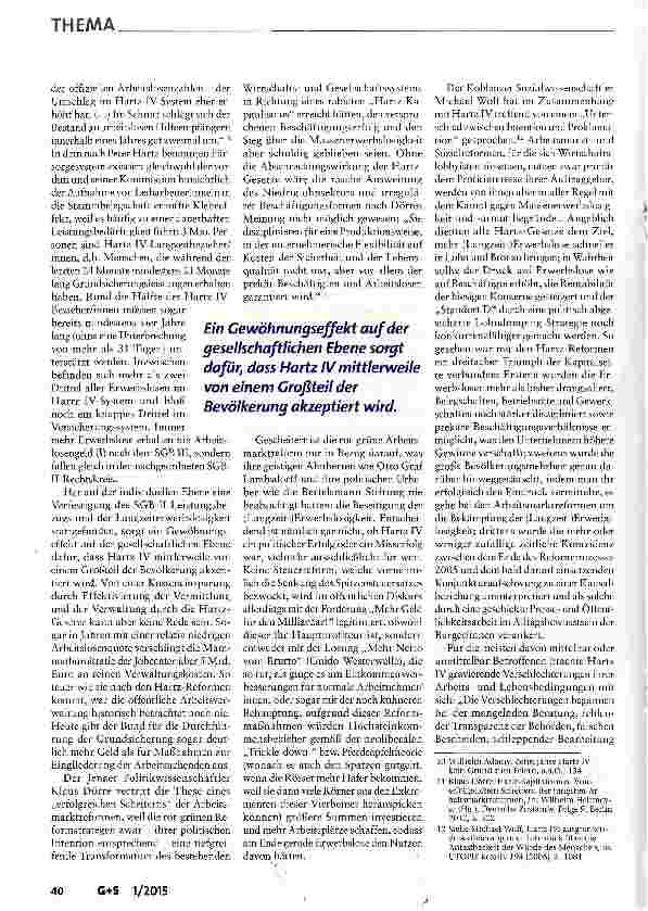 Vorschauseite 3: Hartz IV und die Folgen