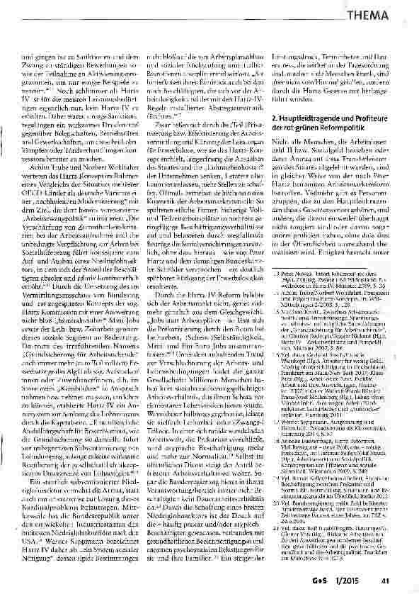 Vorschauseite 4: Hartz IV und die Folgen