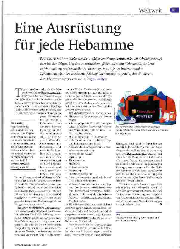 Vorschauseite 1: Eine Ausrüstung für jede Hebamme