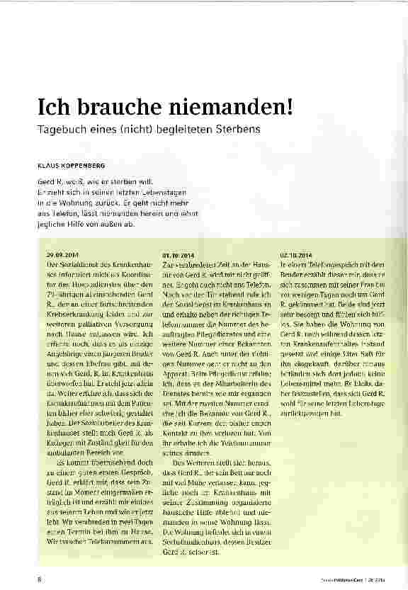 Vorschauseite 1: Ich brauche niemanden!