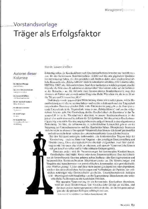 Vorschauseite 1: Träger als Erfolgsfaktor