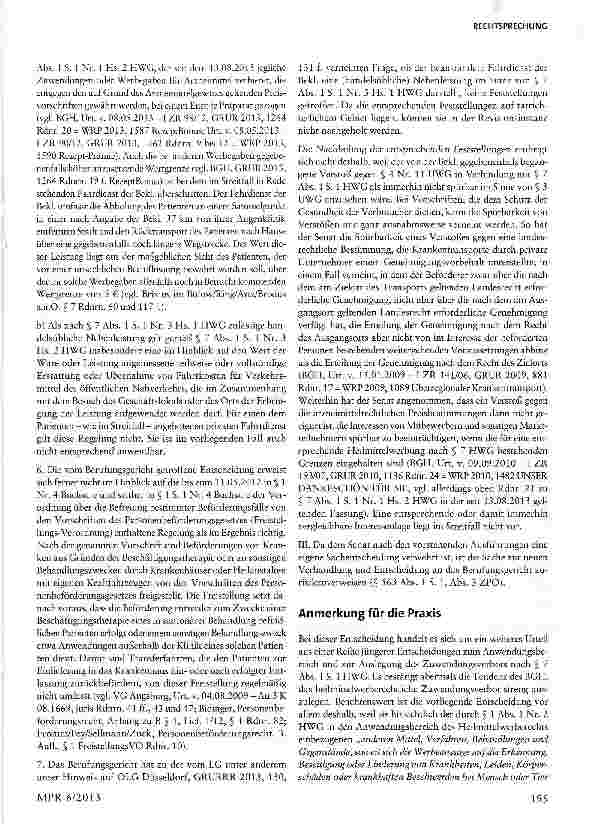 Vorschauseite 4: Werbung einer Klinik mit kostenloser Beförderung zur Behandlung - Fahrdienst zur Augenklinik §§ 3,4 Nr. 11, 8 UWG, § 1 HWG, §§ 2, 4, 20,190, 202 UmwG