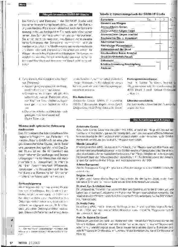 Vorschauseite 4: Herzinsuffizienz?Pflegeinterventionen unterstützen höhere Lebensqualität