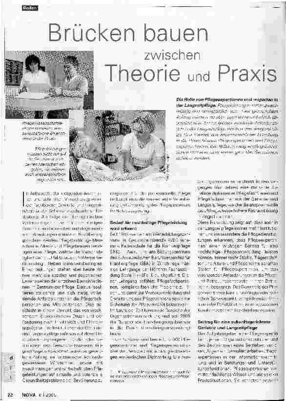 Vorschauseite 1: Brücken bauen zwischen Theorie und Praxis