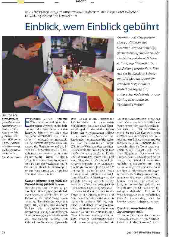 Vorschauseite 1: Einblick, wem Einblick gebührt