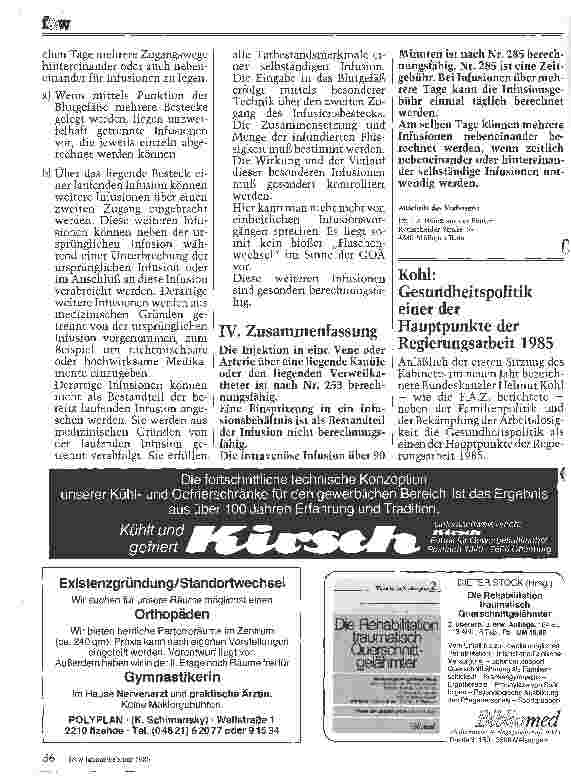 Vorschauseite 5: Abrechnungsprobleme bei Injektionen und Infusionen in Vene oder Arterie