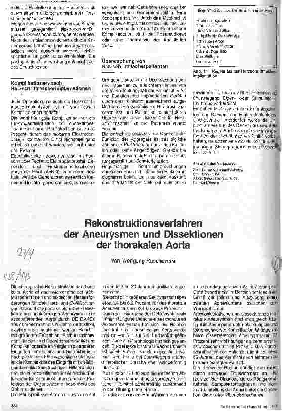 Vorschauseite 1: Rekonstruktionsverfahren der Aneurysmen und Dissektionen der thorakalen Aorta