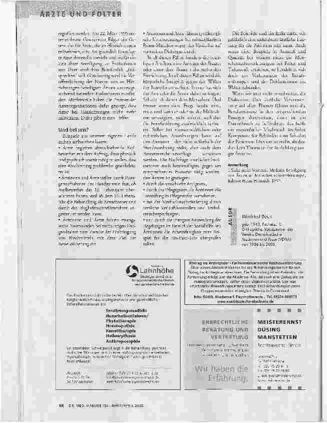 Vorschauseite 4: Ärzte und Folter. Missbrauch ärztlicher Kompetenzen im Staatsauftrag