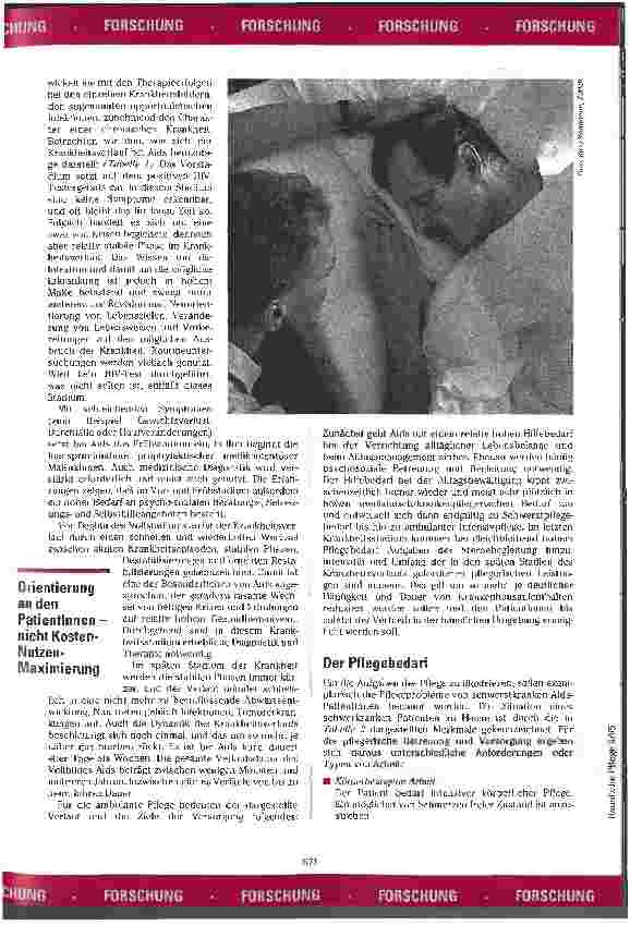 Vorschauseite 2: Verlaufskurven-Arbeit Anforderungen an die Häusliche Pflege bei Schwerstpflegebedürftigekeit am Beispiel von AIDS-Erkrankten