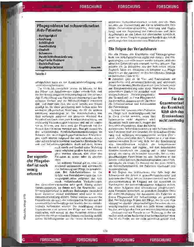 Vorschauseite 4: Verlaufskurven-Arbeit Anforderungen an die Häusliche Pflege bei Schwerstpflegebedürftigekeit am Beispiel von AIDS-Erkrankten
