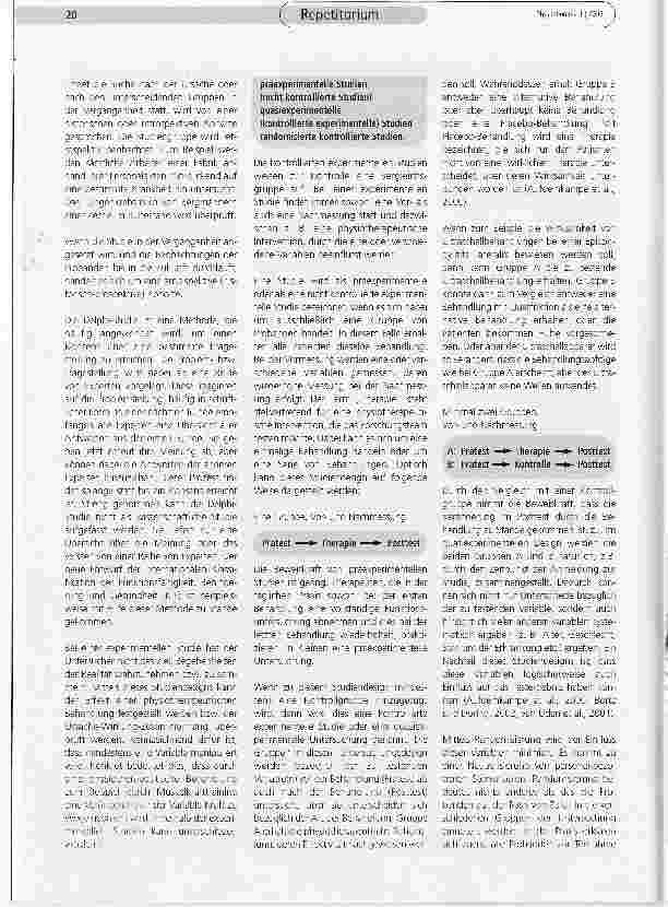 Vorschauseite 2: Wissenschaftliche Artikel. Was steckt dahinter? Teil II- Aufbau bzw. Studiendesign von wissenschaftlichen Studien