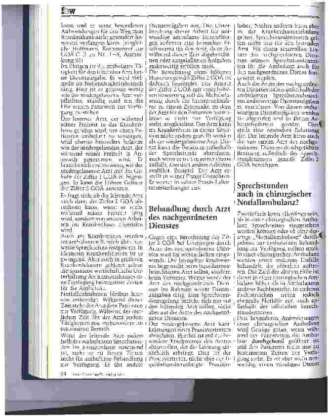 Vorschauseite 2: Abrechnung der Ziffer 2 GOÄ Beratung außerhalb der Sprechstunde