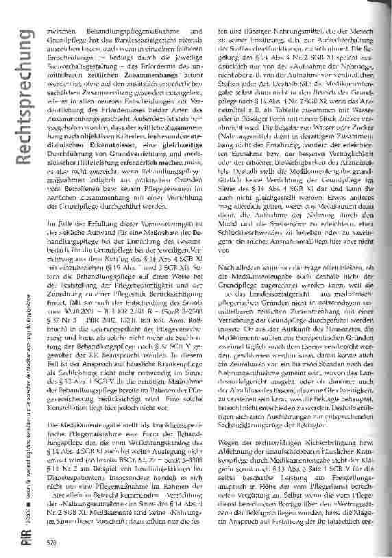 Vorschauseite 5: Kosten für zweimal tägliches Herrichten Verabreichen der Medikamente trägt die Krankenkasse
