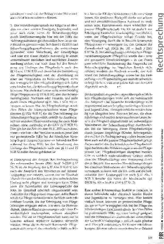 Vorschauseite 6: Kosten für zweimal tägliches Herrichten Verabreichen der Medikamente trägt die Krankenkasse