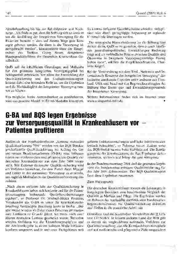 Vorschauseite 2: Qualität und Ökonomie im Gleichschritt