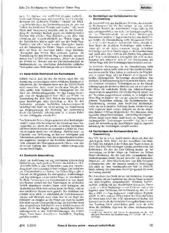 Vorschauseite 4: Die Beteiligung von Koalitionen im Dritten Weg