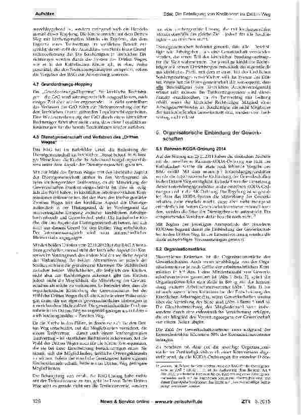 Vorschauseite 5: Die Beteiligung von Koalitionen im Dritten Weg