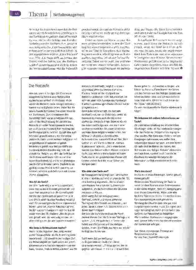 Vorschauseite 3: Von Nottaufen und Traufkindern