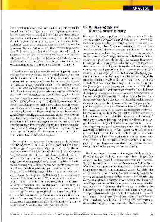 Vorschauseite 5: Bayern lässt nicht locker - Zur Einführung eines Regionalfaktors im Risikostrukturausgleich