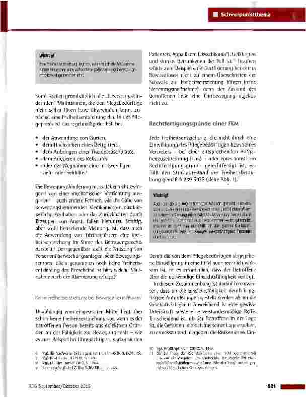 Vorschauseite 2: Freiheitsentziehende Maßnahmen Teil 1: Die rechtliche Zulässigkeit in der ambulanten und stationären Pflege