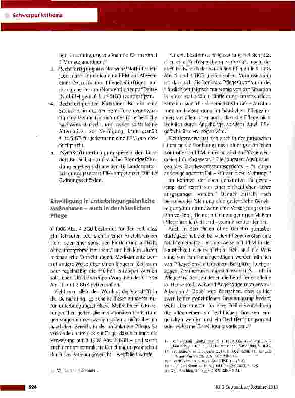 Vorschauseite 5: Freiheitsentziehende Maßnahmen Teil 1: Die rechtliche Zulässigkeit in der ambulanten und stationären Pflege