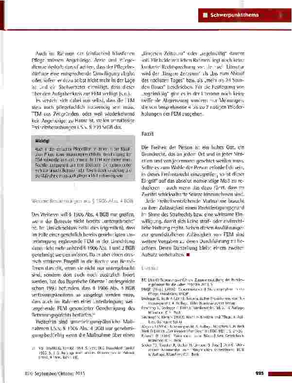 Vorschauseite 6: Freiheitsentziehende Maßnahmen Teil 1: Die rechtliche Zulässigkeit in der ambulanten und stationären Pflege