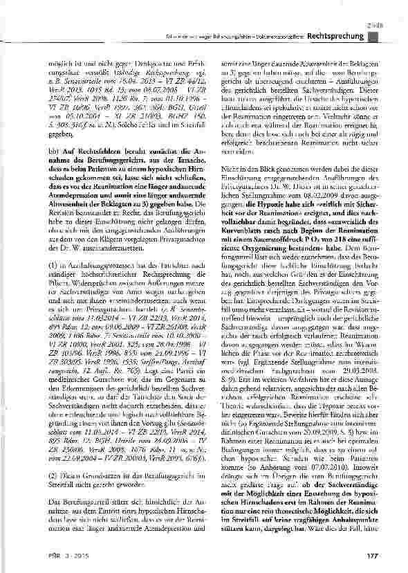 Vorschauseite 4: Schadensersatz wegen Behandlungsfehler -Dokumentationspflicht