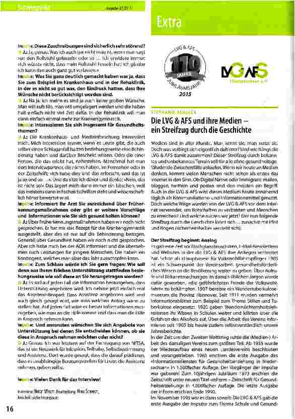 Vorschauseite 2: Interview mit einer 24-Jährigen Studentin mit linksseitiger Hemiparese nach Apoplex im Alter von 5 Jahren