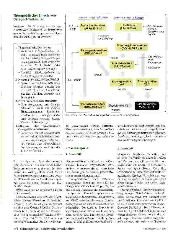 Vorschauseite 2: Rheuma Omega-6 und Omega-3 in die Waagschale geben