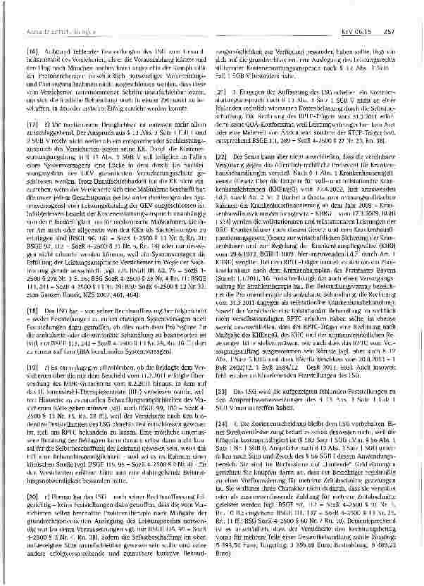 Vorschauseite 4: Krankenversicherungsrecht Kostenerstattung - Ursachenzusammenhang zwischen Kostenlast und rechtswidriger Ablehnung - Notfall - unaufschiebbare Leistung - Änderung der Rechtsprechu…