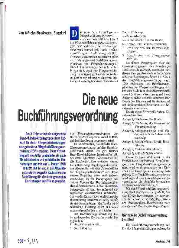 Vorschauseite 1: Die neue Buchführungsverordnung