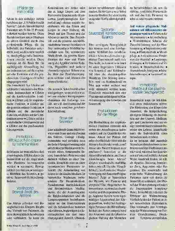 Vorschauseite 2: Gefahren der Immobilität: Effekte auf das Atmen Pflegerische Interventionen und ihre Auswirkungen