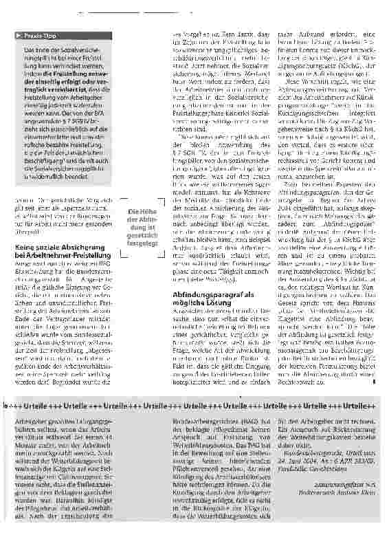 Vorschauseite 2: Arbeitsrecht: Aufhebungsvarianten von ArbeitsverhältnissenErschwerte Einigung