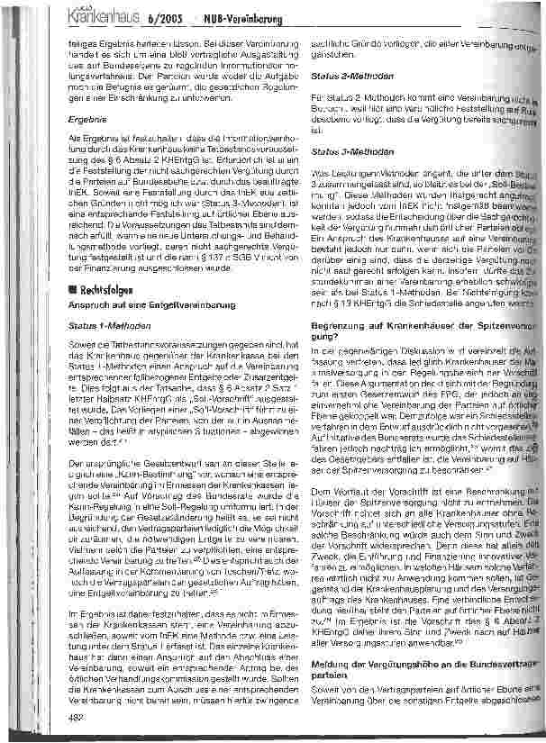 Vorschauseite 5: Die Vergütung neuer Untersuchungsund Behandlungsmethoden