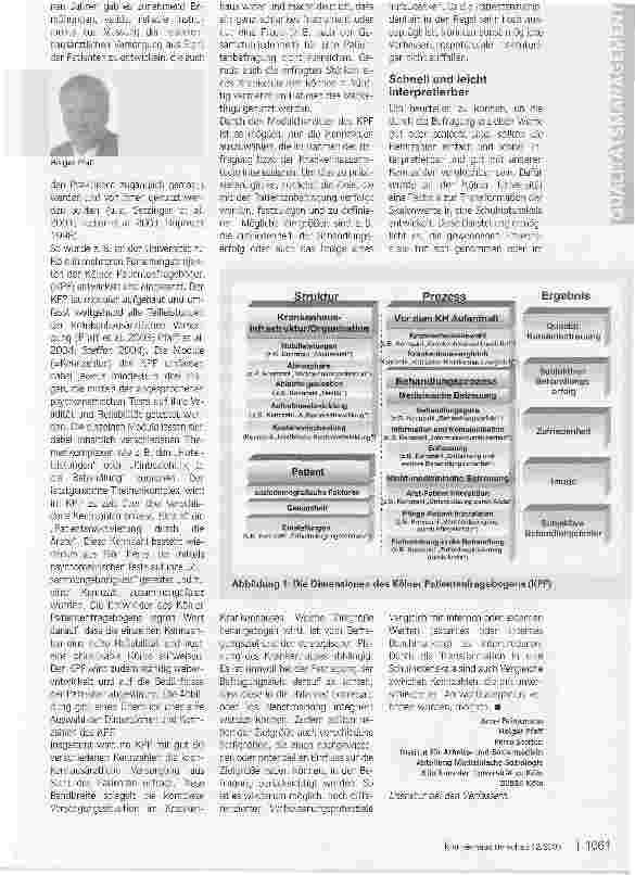 Vorschauseite 2: Unzuverlässige Ergebnisse mit SelbstgestricktenPatientenfragebogen sollten wissenschaftlichen Standards genügen