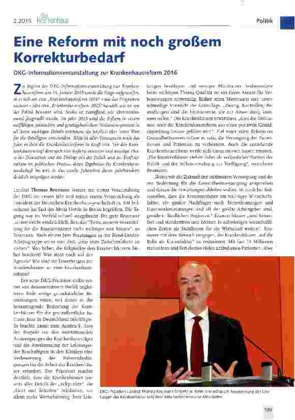Vorschauseite 1: Eine Reform mit noch großem Korrekturbedarf