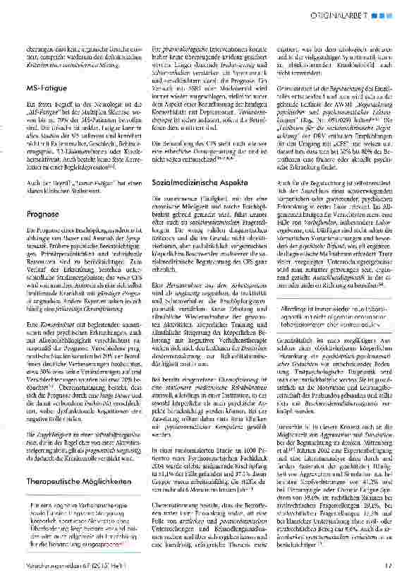 Vorschauseite 5: Begutachtung des chronischen Erschöpfungssyndroms