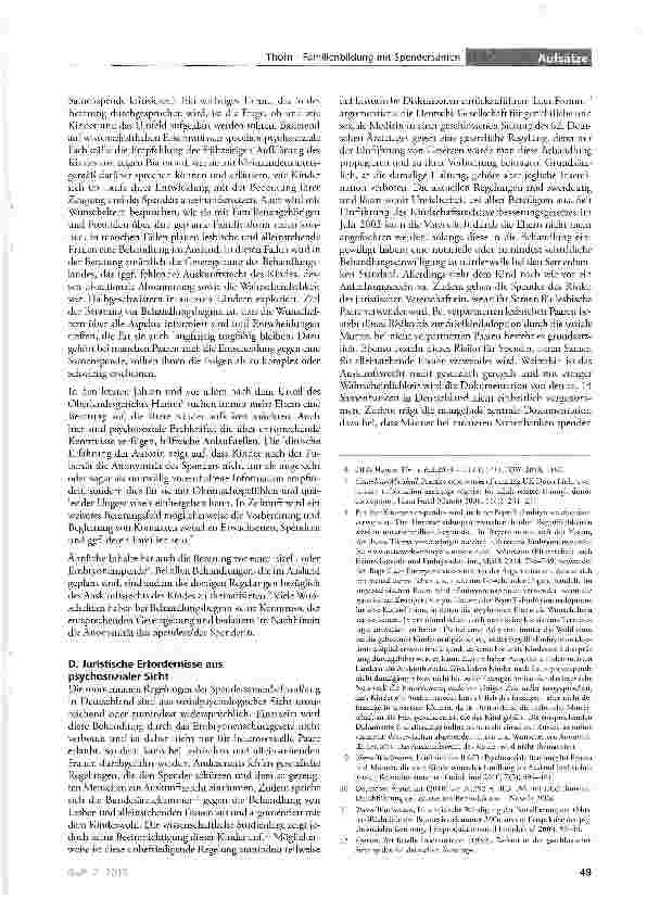 Vorschauseite 3: Familienbildung mit Spendersamen: Forschungsstand, klinische Erfahrungen und juristische Erfordernisse aus psychosozialer Perspektive