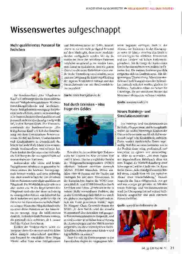 Vorschauseite 1: Wissenswertes aufgeschnappt