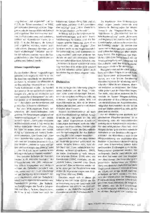 Vorschauseite 6: Absentismus in der Pflegeausbildung Nicht krankheitsbedingte Fehlzelten - Fehlzeit
