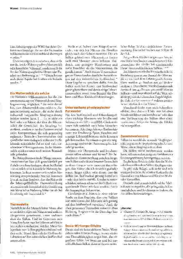 Vorschauseite 3: Stillen und Evidenz