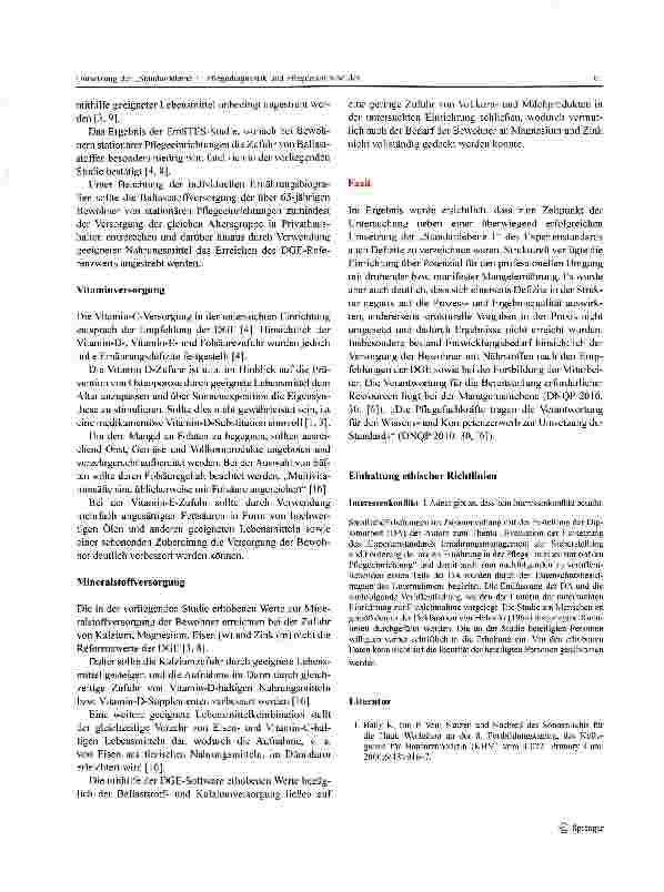 Vorschauseite 5: Umsetzung der „Standardebene 1 Pflegediagnostik und Pflegeanamnese des Expertenstandards „Ernährungsmanagement zur Sicherung und Förderung der oralen Ernährung in der Pflege in ei…