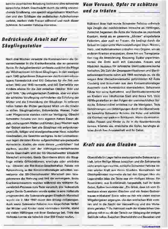 Vorschauseite 2: Schwester Felixina ArmbrusterGelebte Nächstenliebe im KZ Ravensbrück