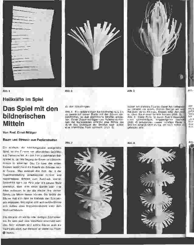 Vorschauseite 1: Heilkräfte im Spiel: Das Spiel mit den bildnerischen Mitteln Baum und Strauch aus Papierstreifen