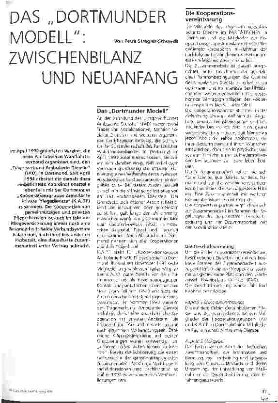 Vorschauseite 1: Das Dortmunder Modell: Zwischenbilanz und Neuanfang