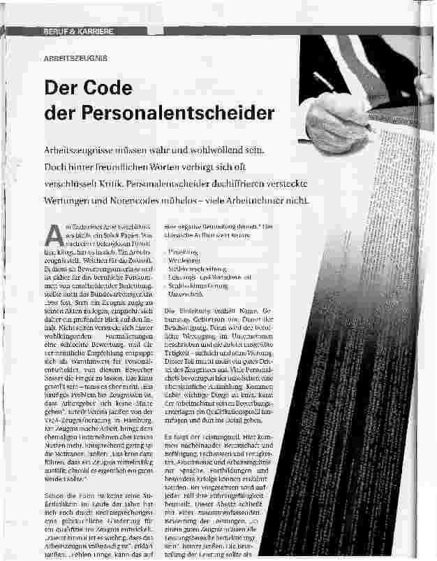 Vorschauseite 1: Der Code der Personalentscheider