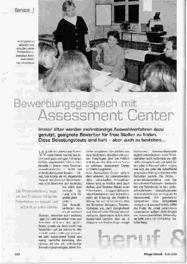Vorschauseite 1: Bewerbungsgespäch mit Assessment Center