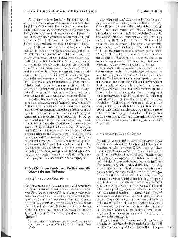 Vorschauseite 2: Achtung der Autonomie gegenüber nicht-einwilligungsfähigen Patienten?Zur ethischen Problematik von Patientenverfügungen
