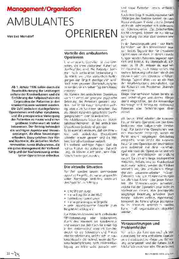 Vorschauseite 1: Ambulantes Operieren