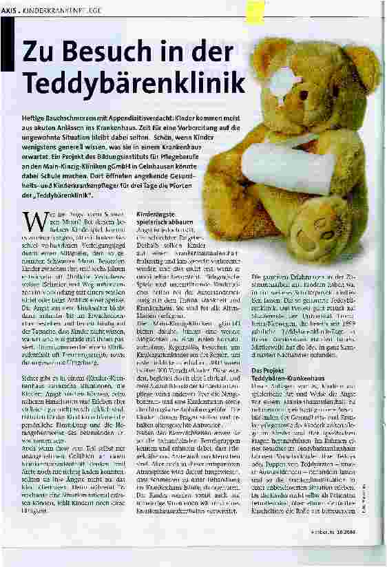 Vorschauseite 1: Zu Besuch in der Teddybärenklinik